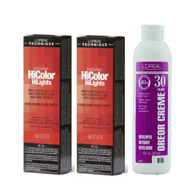 L'Oreal Magenta HiColor HiLights For Dark Hair Only